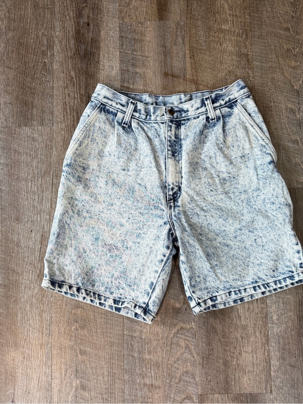 Vintage Bristol Blues Acid Wash Denim Shorts SZ 30 USA Made 80s Streetwear Retro